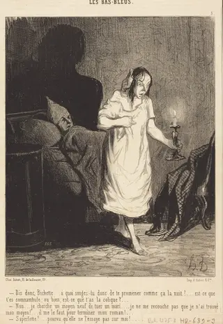 Dis donc, Bichette... a quoi songes-tu donc..., by Honoré Daumier, ink, 1844