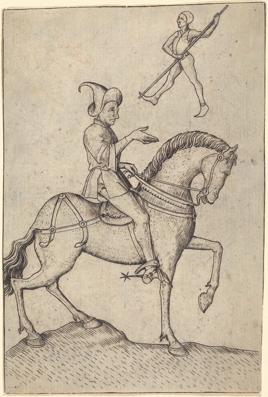 The Knight of Men, by Master E.S., ink, 1463