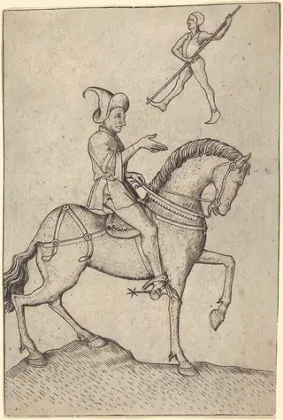 The Knight of Men, by Master E.S., ink, 1463