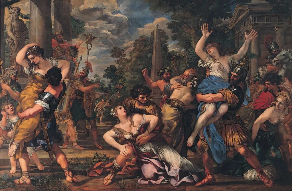 Rape of the Sabines, by Pietro da Cortona, unspecified, 1628