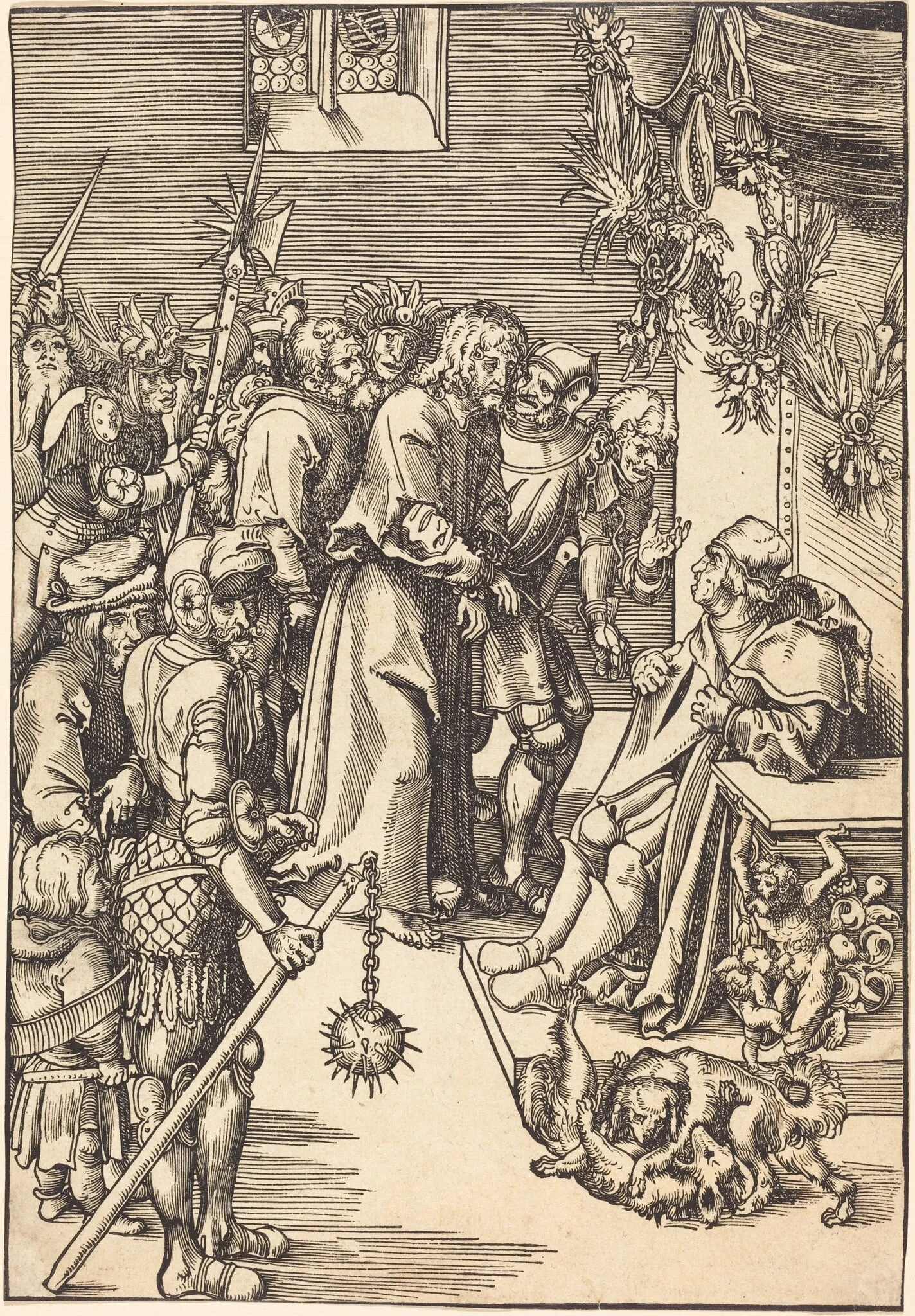 Christ before Caiaphas, detail