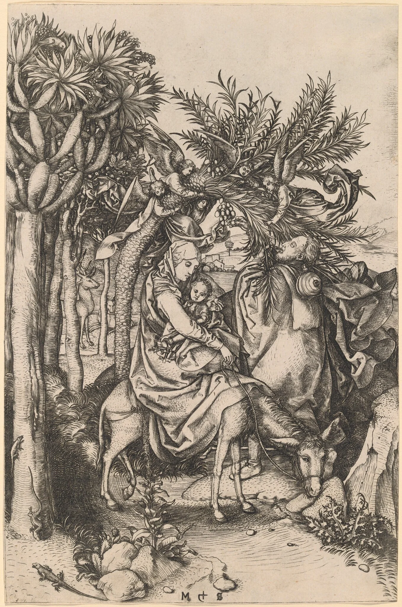 The Flight into Egypt, detail
