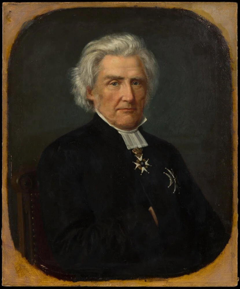 Peter Wieselgren (1800-1877), associate professor, dean, literature historian, temperance advocate, married to Mathilda Rosenqvist, detail