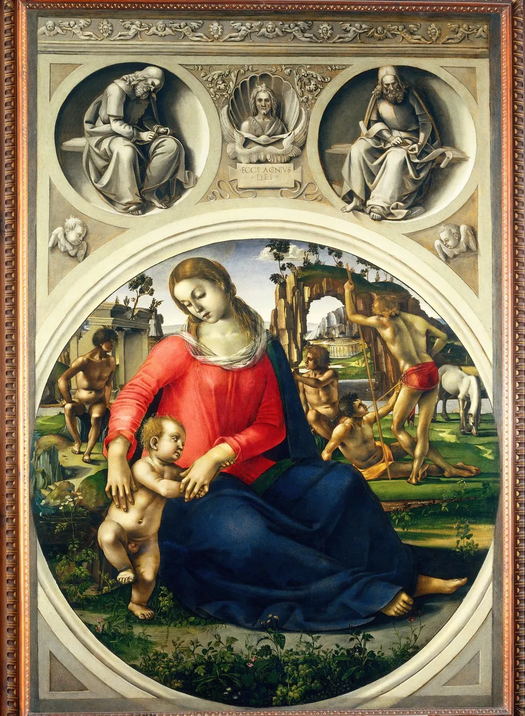 Madonna and Child, by Luca Signorelli, oil, 1496