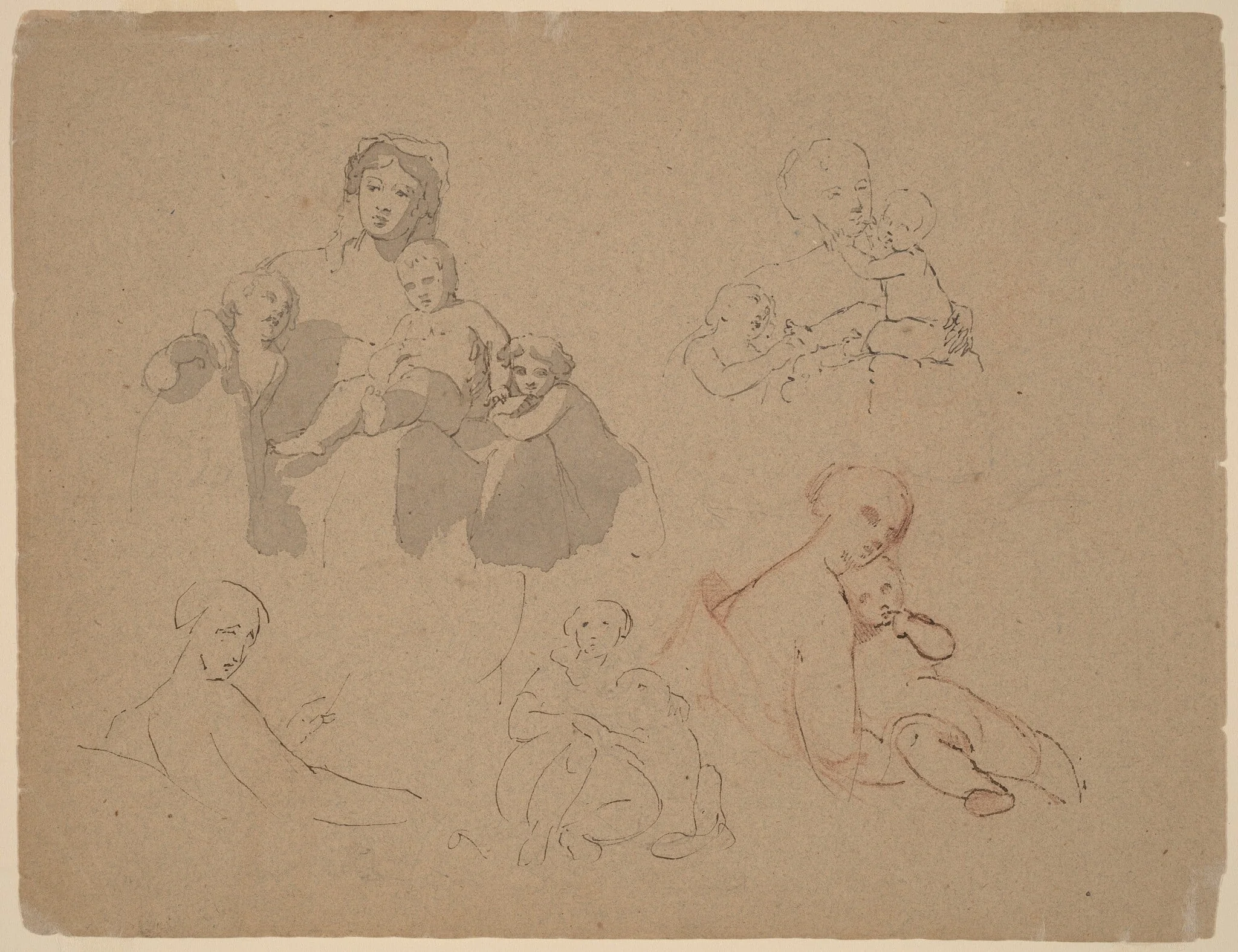 Studies: Major Thomas Biddle and Thomas Wilcocks Sully, detail