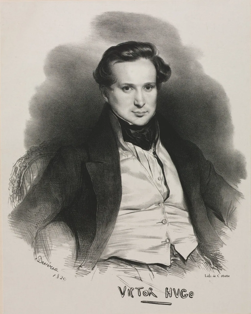 Victor Hugo, by Achille Devéria, 1829