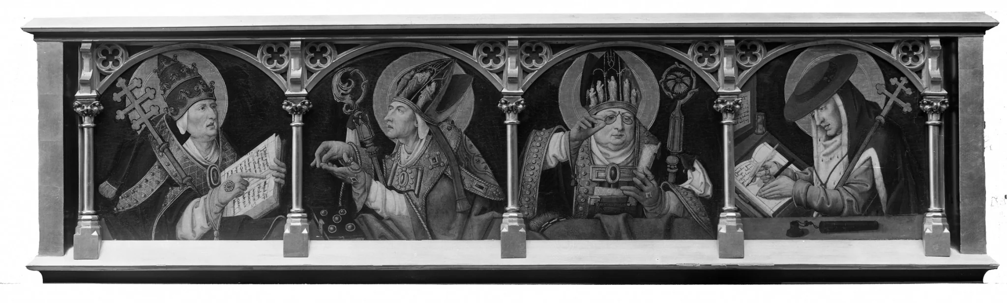 Die vier Kirchenväter Gregor, Ambrosius, Augustinus und Hieronymus, detail