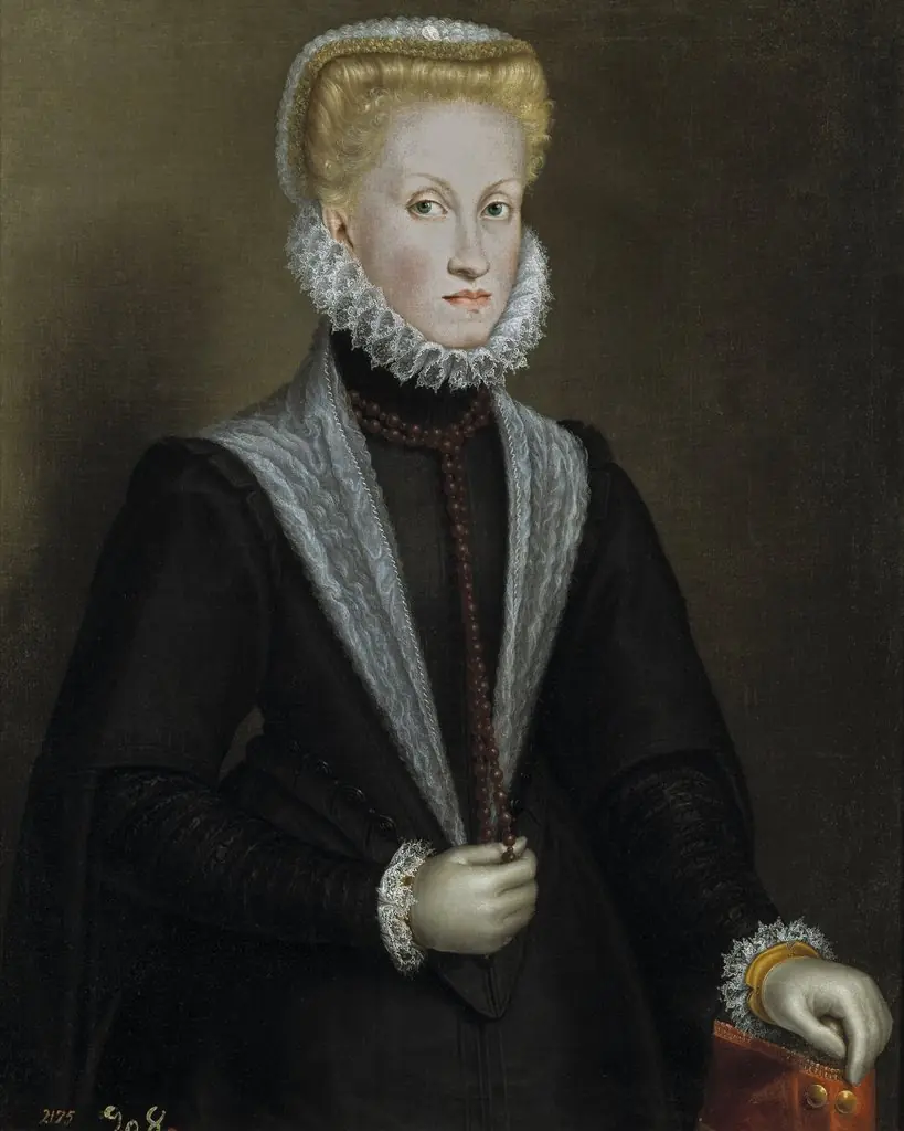 Portrait of Anna of Austria (1549-1580), by Sofonisba Anguissola, oil, 1573