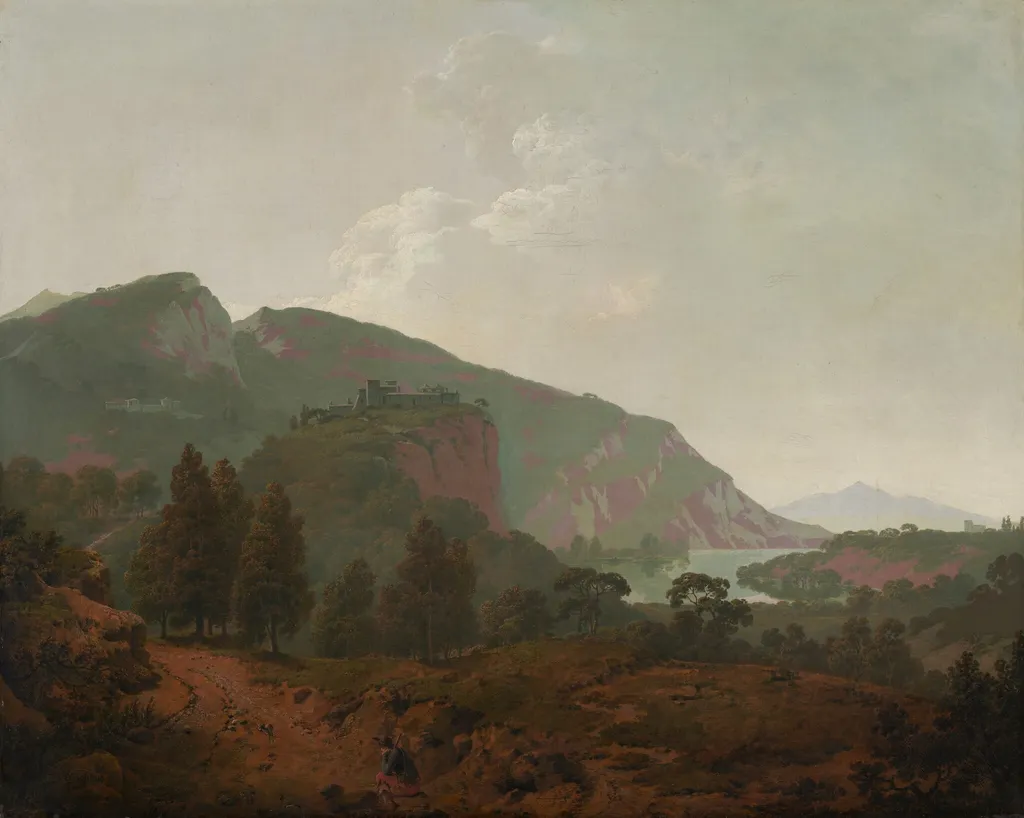 Italian Landscape, by Joseph Wright of Derby, oil, 1790