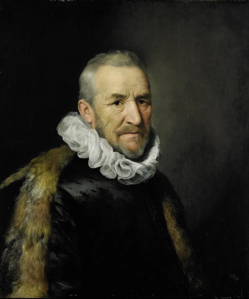 Portrait of a man formerly identified as Johan van Oldenbarnevelt (1547-1619), by Michiel Jansz van Mierevelt, oil, 1625