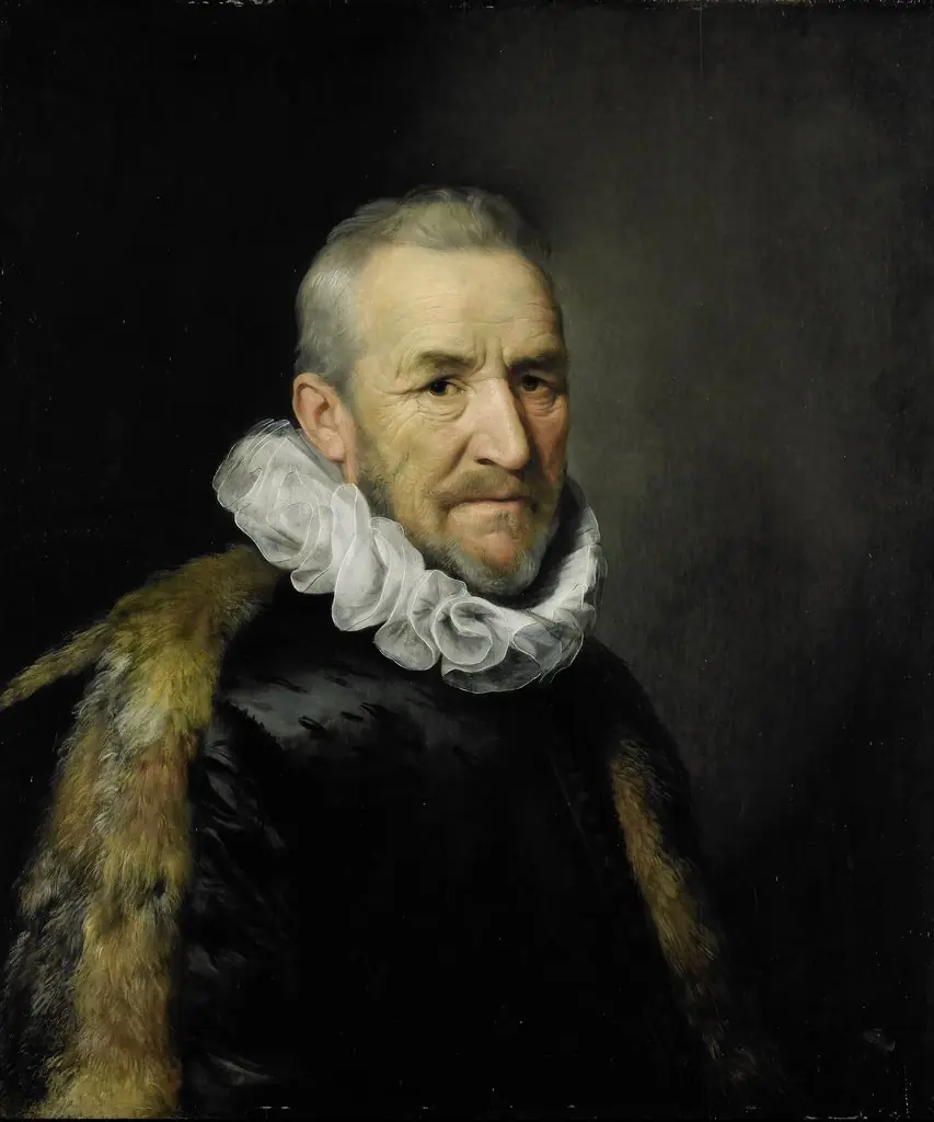 Portrait of a man formerly identified as Johan van Oldenbarnevelt (1547-1619), by Michiel Jansz van Mierevelt, oil, 1625