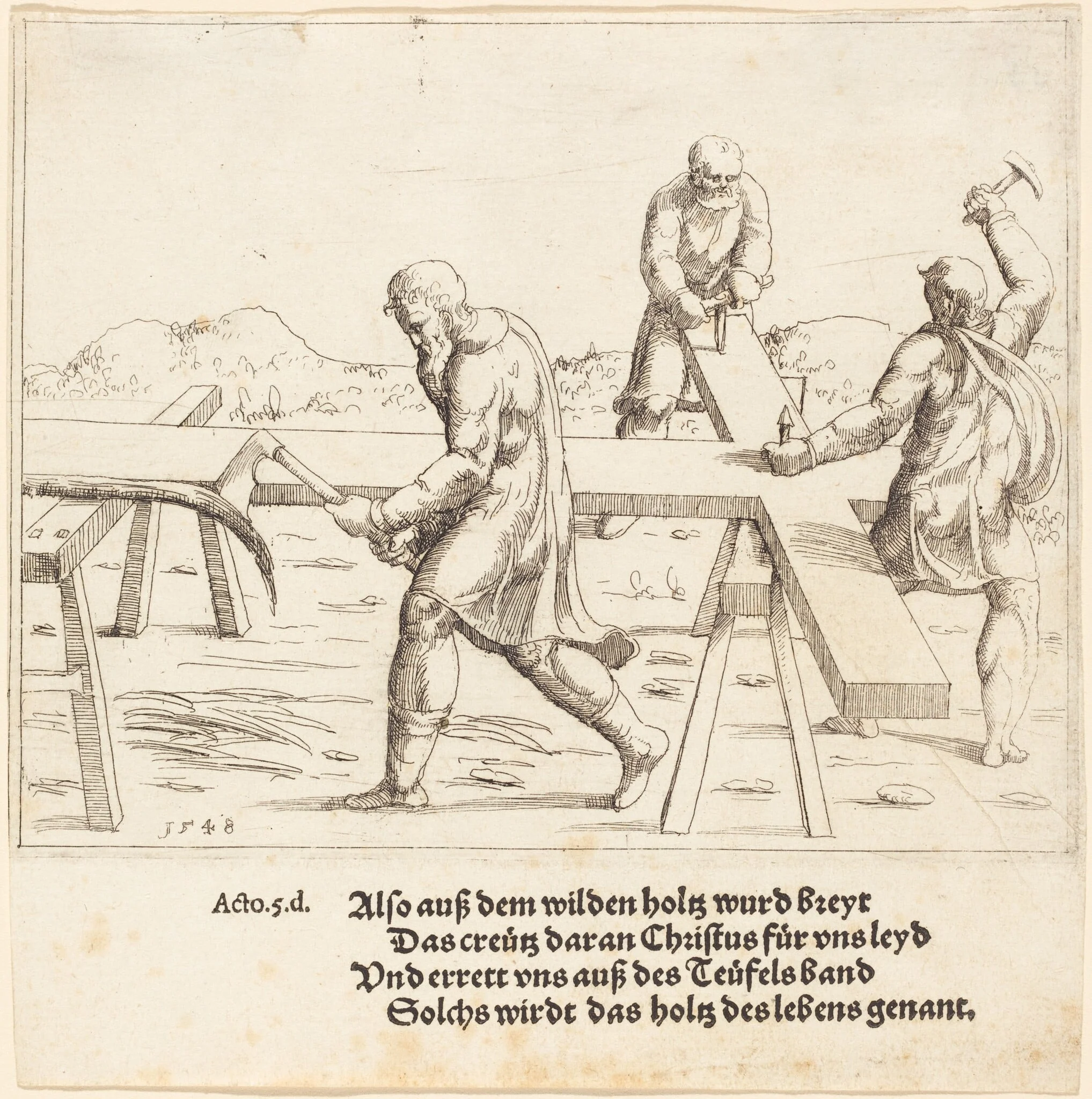 The Preparation of the Cross, detail