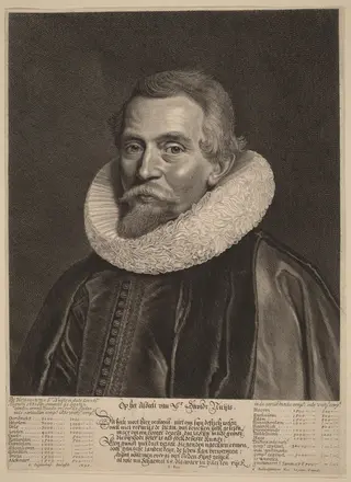 David Nuyts, by Jonas Suyderhoff, ink, 1645