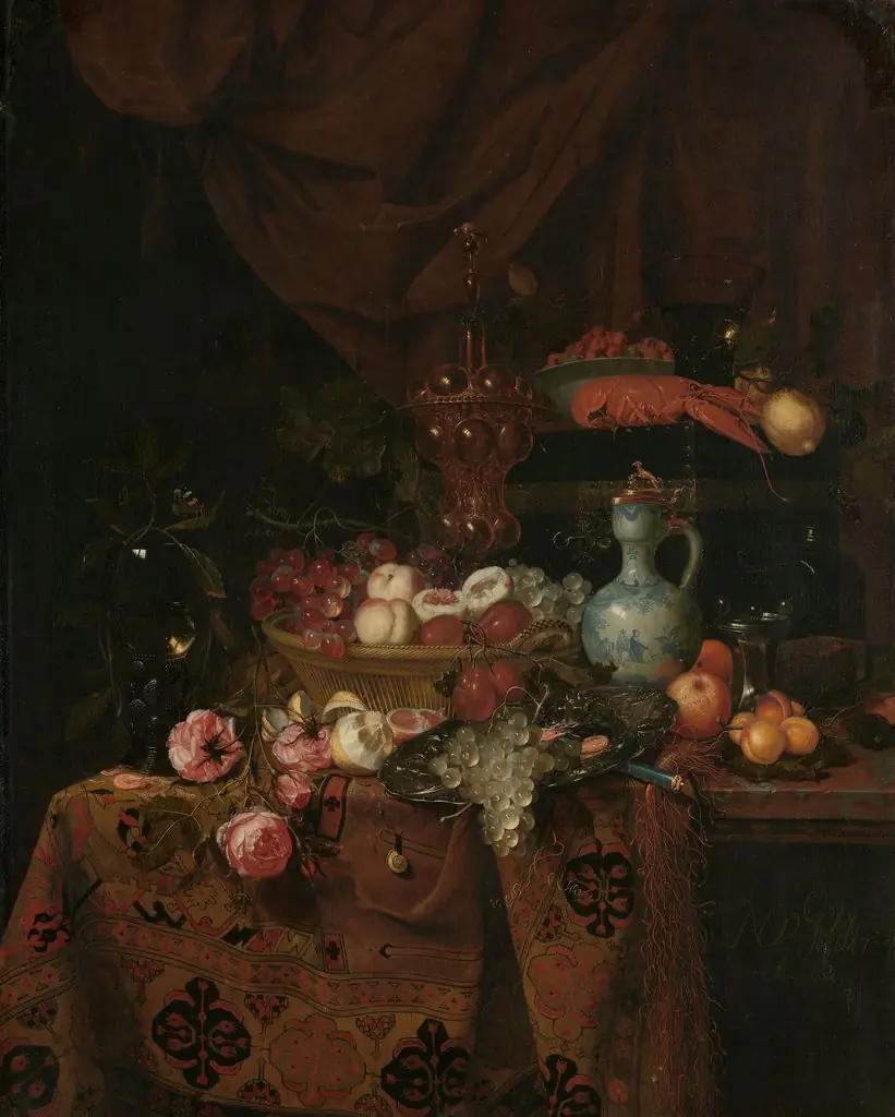 Still life, by Nicolaes van Gelder, oil, 1664