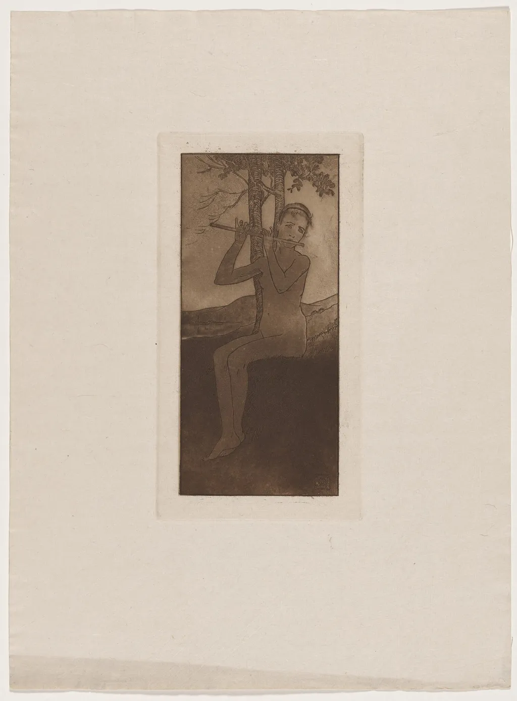 Le chant de la cigale, by Armand Rassenfosse, ink, 1895