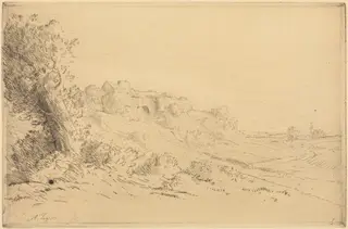 My Farm (Ma ferme), by Alphonse Legros, ink, 1874