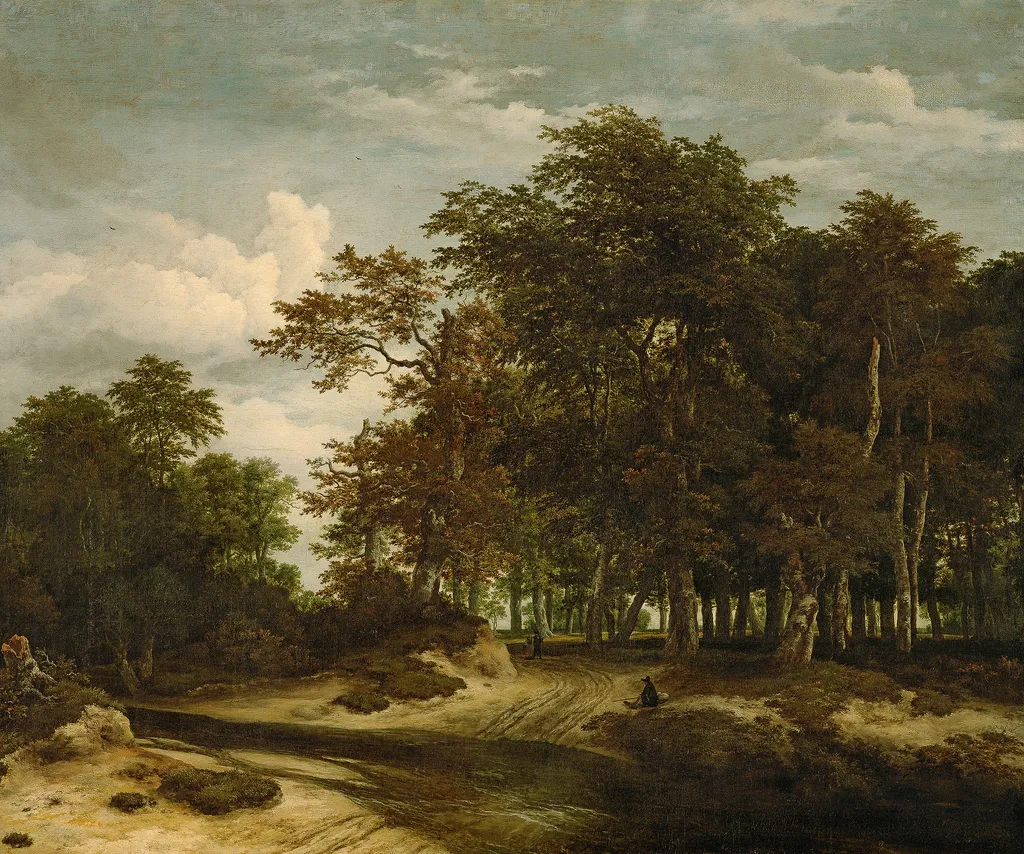 The Large Forest, by Jacob van Ruisdael, oil, 1650