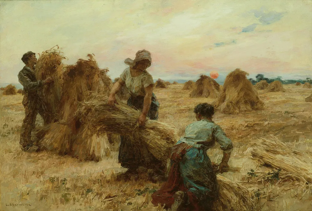 The Harvesters, by Léon Augustin Lhermitte, oil, 1888