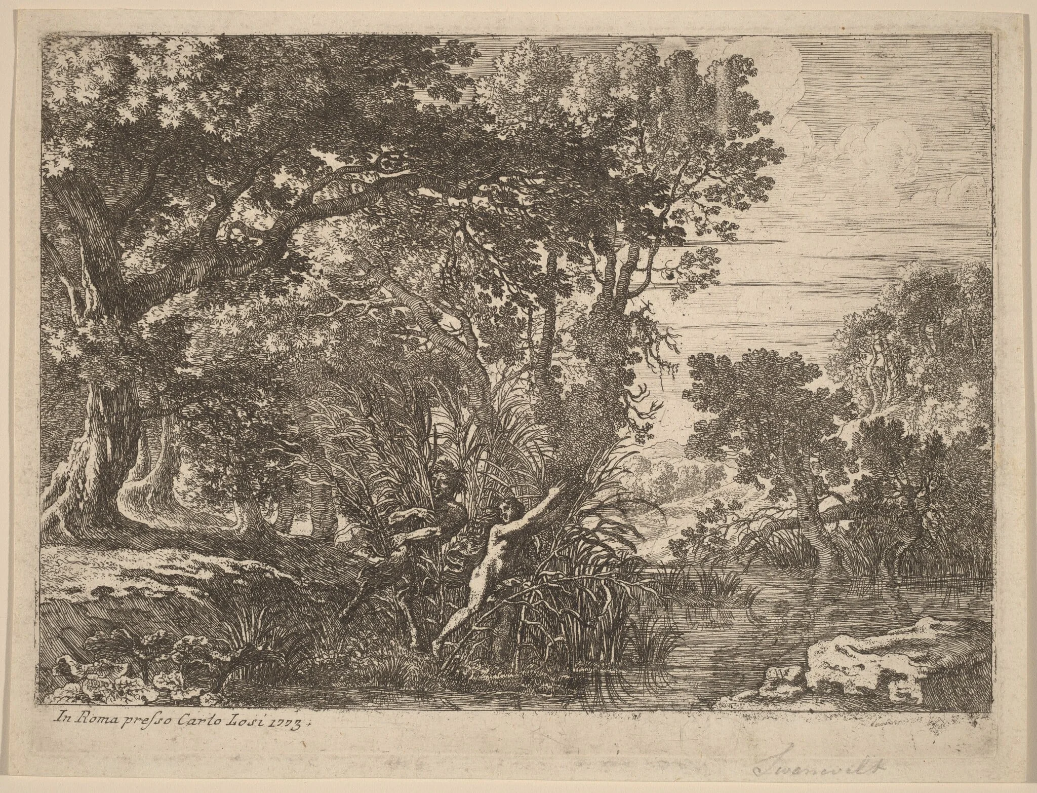 Pan and Syrinx, detail
