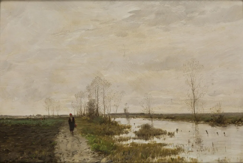 Landscape, by Roman Kochanowski, oil, 1894