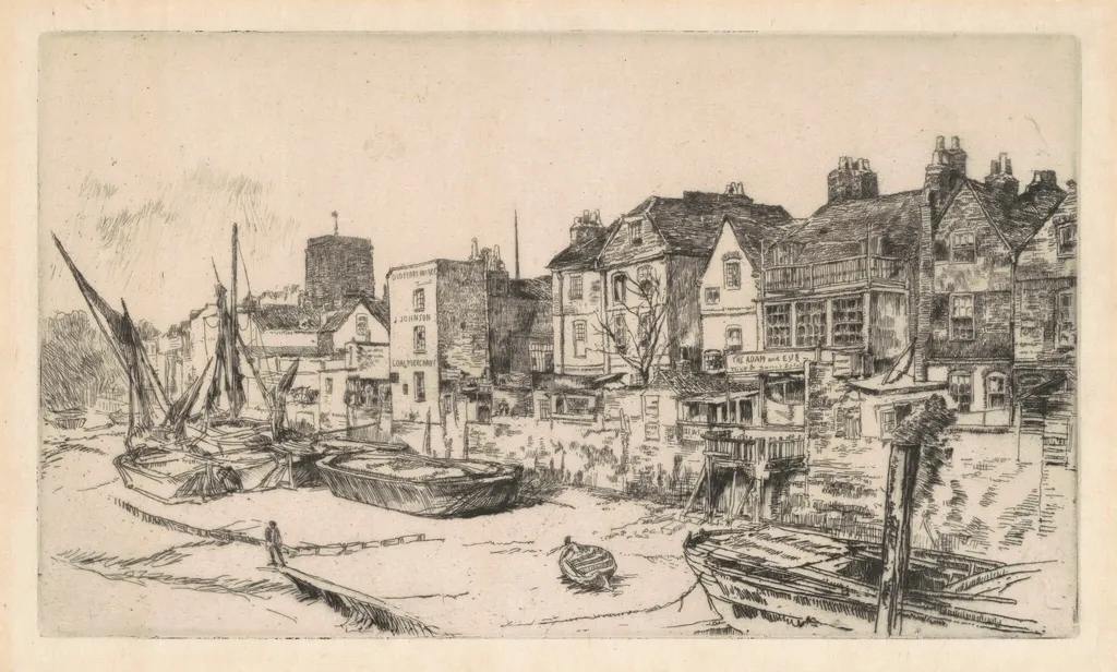 The 'Adam and Eve', Old Chelsea, by James McNeill Whistler, ink, 1878