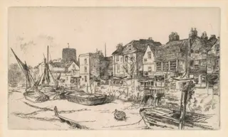 The 'Adam and Eve', Old Chelsea, by James McNeill Whistler, ink, 1878