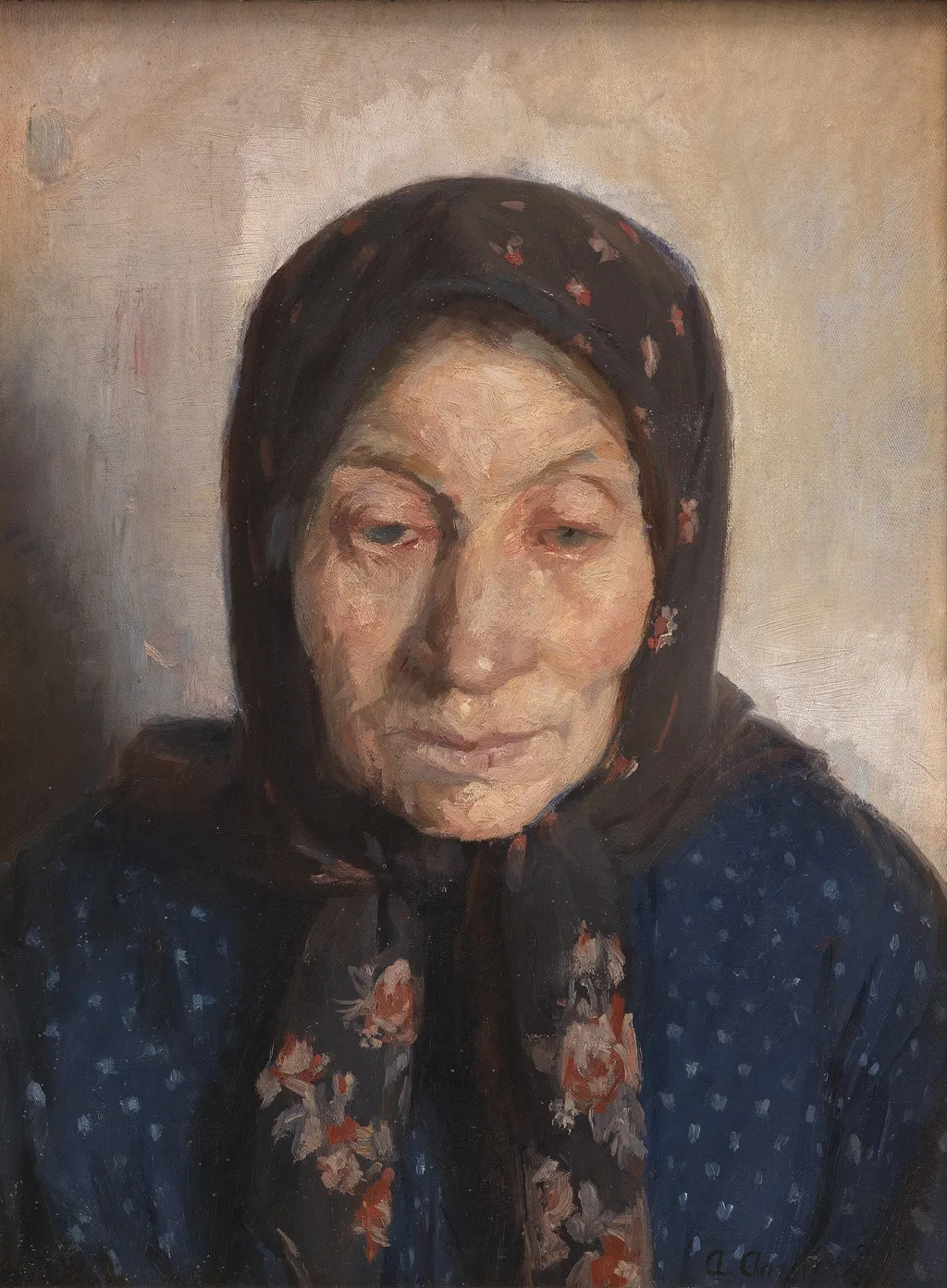 An Old Fisherman's Wife, by Anna Ancher, oil, 1897