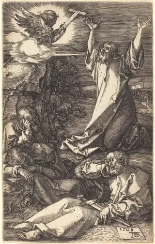 Christ on the Mount of Olives, by Albrecht Dürer, ink, 1508