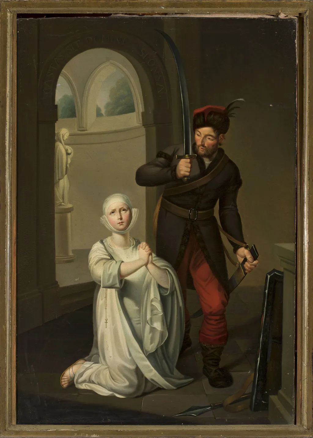 Virtuous nun, by Paul Joseph Bardou, oil, 1789