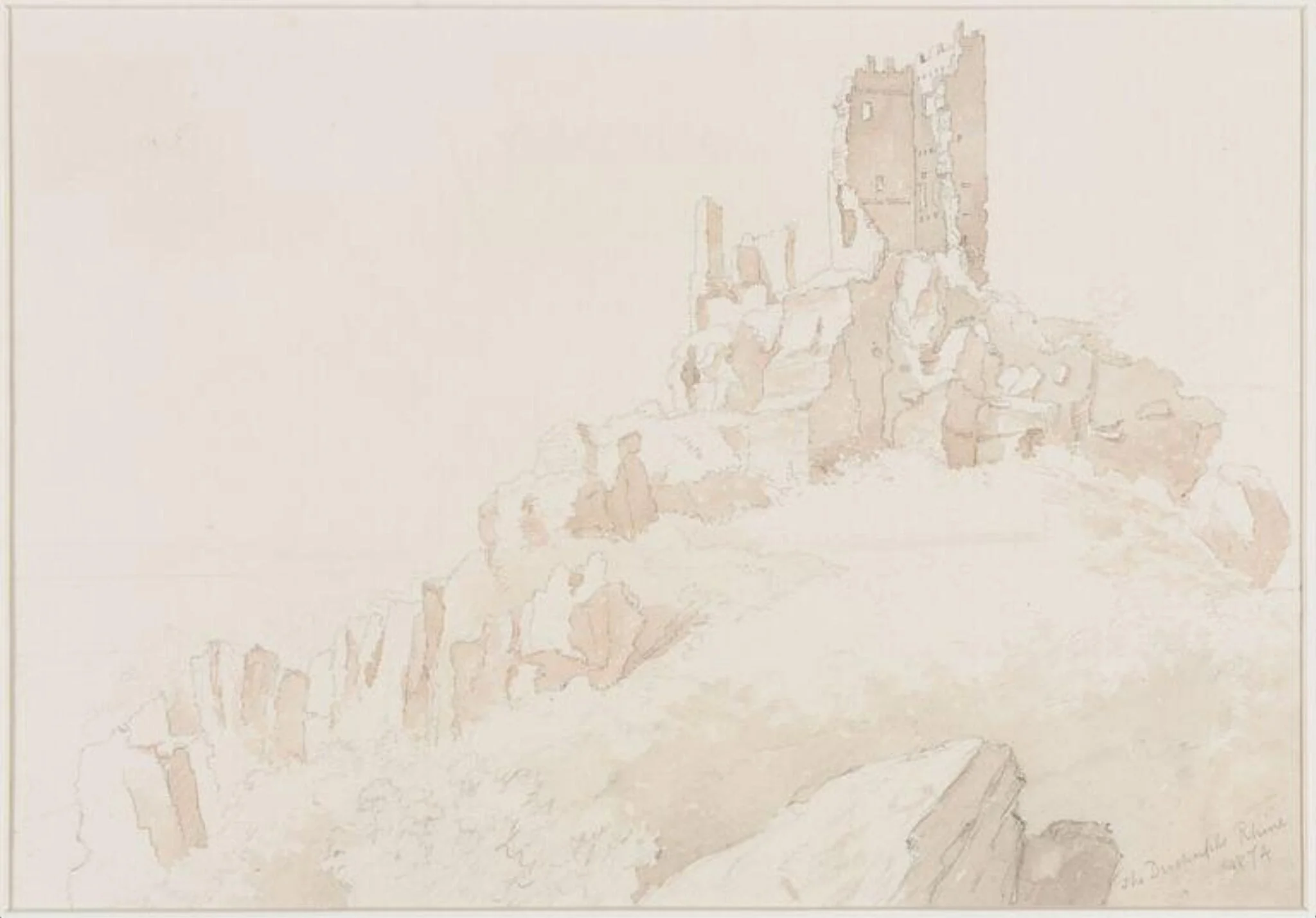 The Drachenfals, Rhine, detail