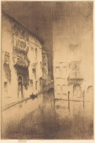 Nocturne: Palaces, by James McNeill Whistler, ink, 1880