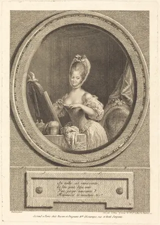 Sa taille est ravissante, by Pierre Adrien Le Beau, ink, 1776