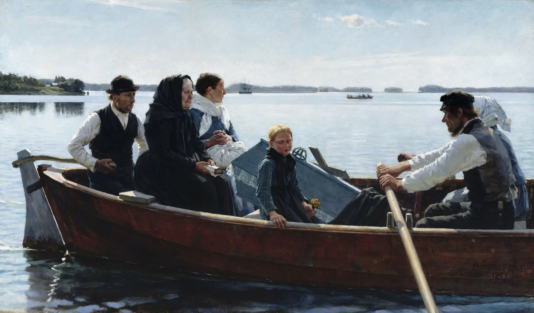 Conveying the Child's Coffin (A Child's Funeral), detail