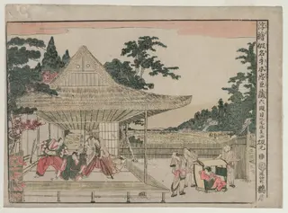 Chushingura: Act VI (from the series Perspective Pictures for The Treasure House of Loyalty), by Kitao Masayoshi, 1794