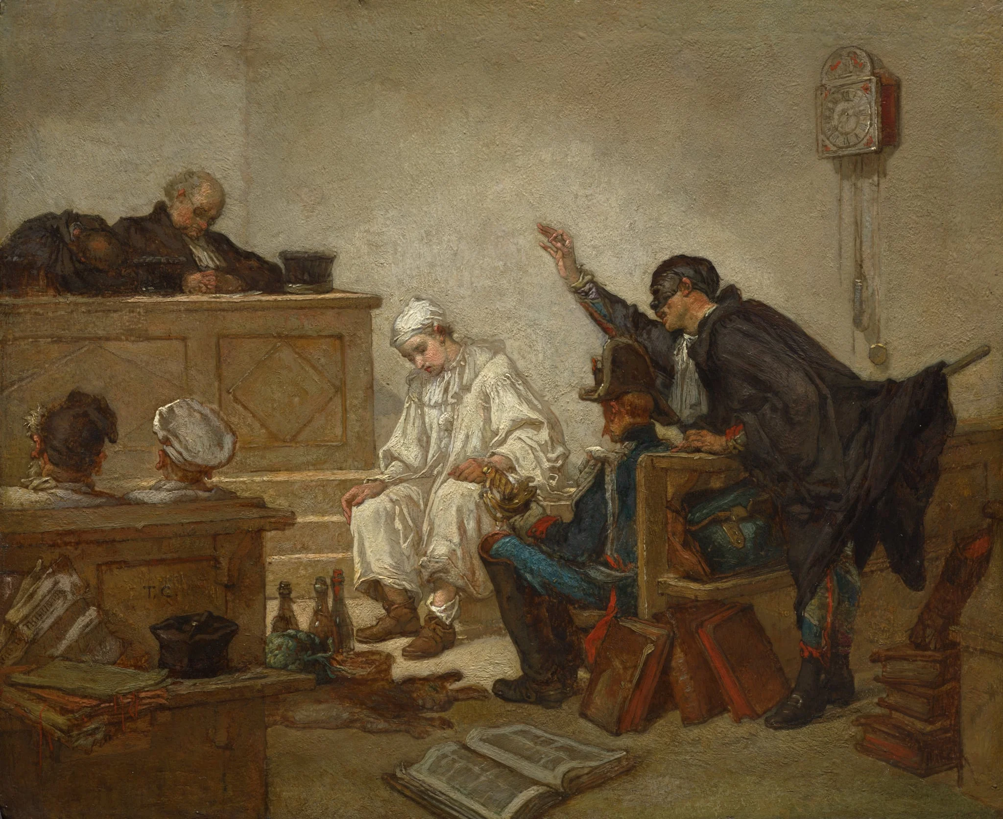 Pierrot in Criminal Court, detail