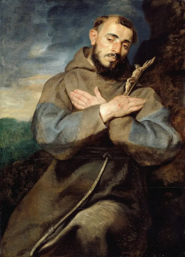 Saint Francis, by Peter Paul Rubens, oil, 1615
