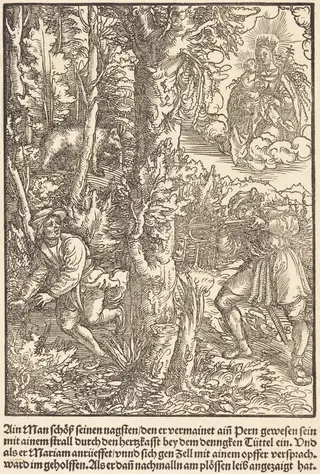 Ain Man Schoss seinen nagsten ..., by Master of the Miracles of Mariazell, ink, 1503