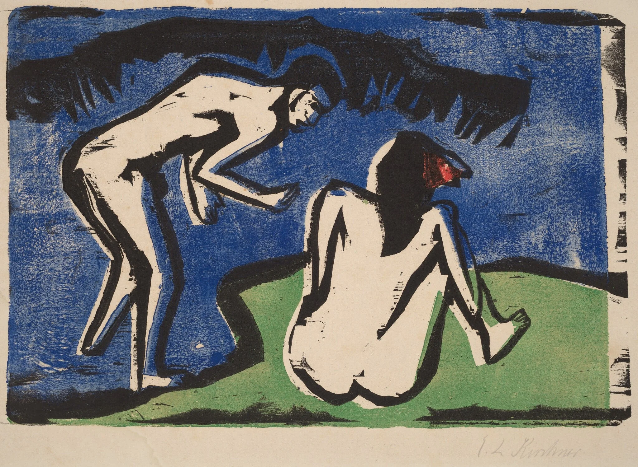 Bathing Couple, detail