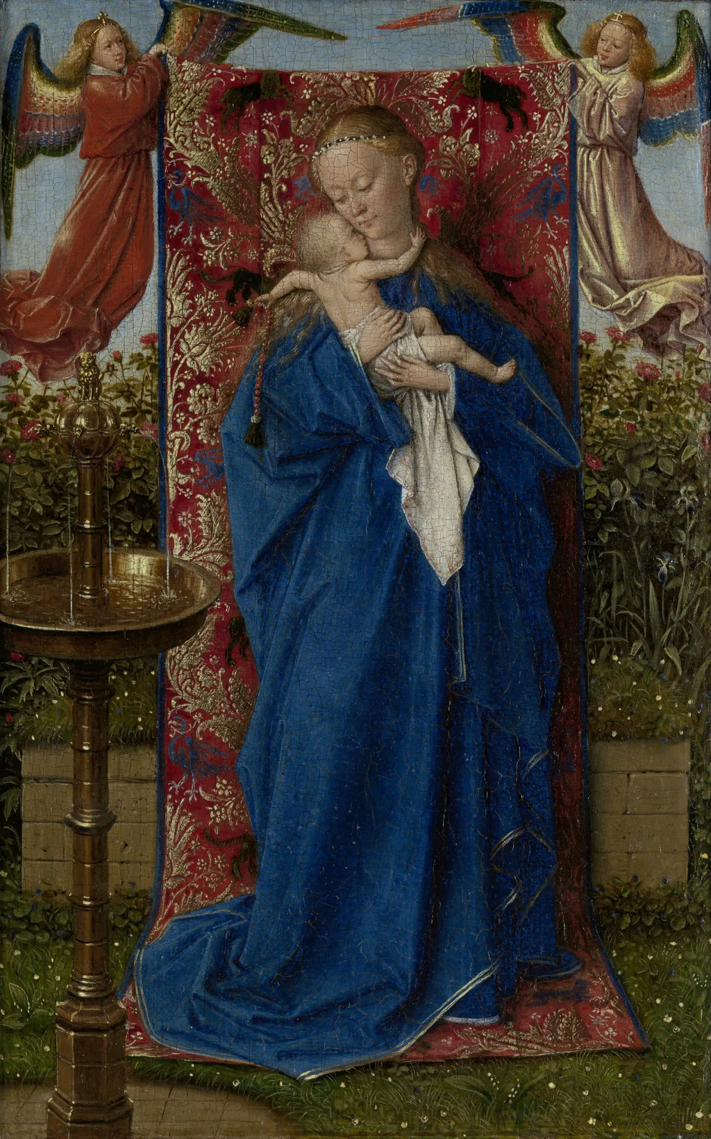Madonna at the Fountain, by Jan van Eyck, oil, 1439
