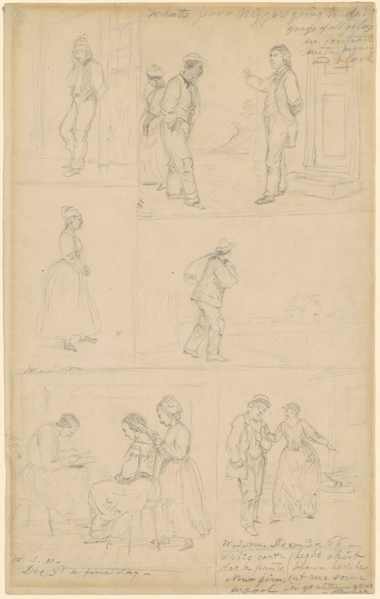 Studies of Figural Groups, detail