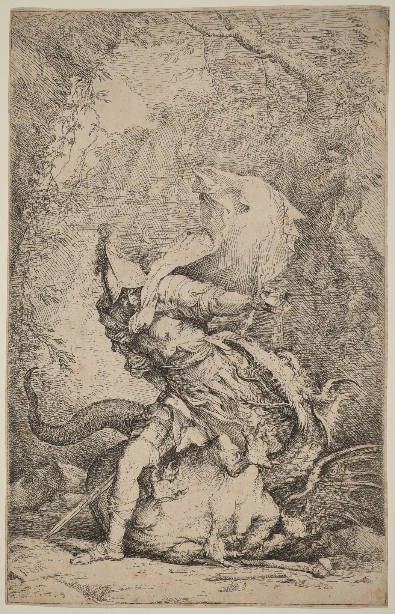 Jason and the Dragon, detail