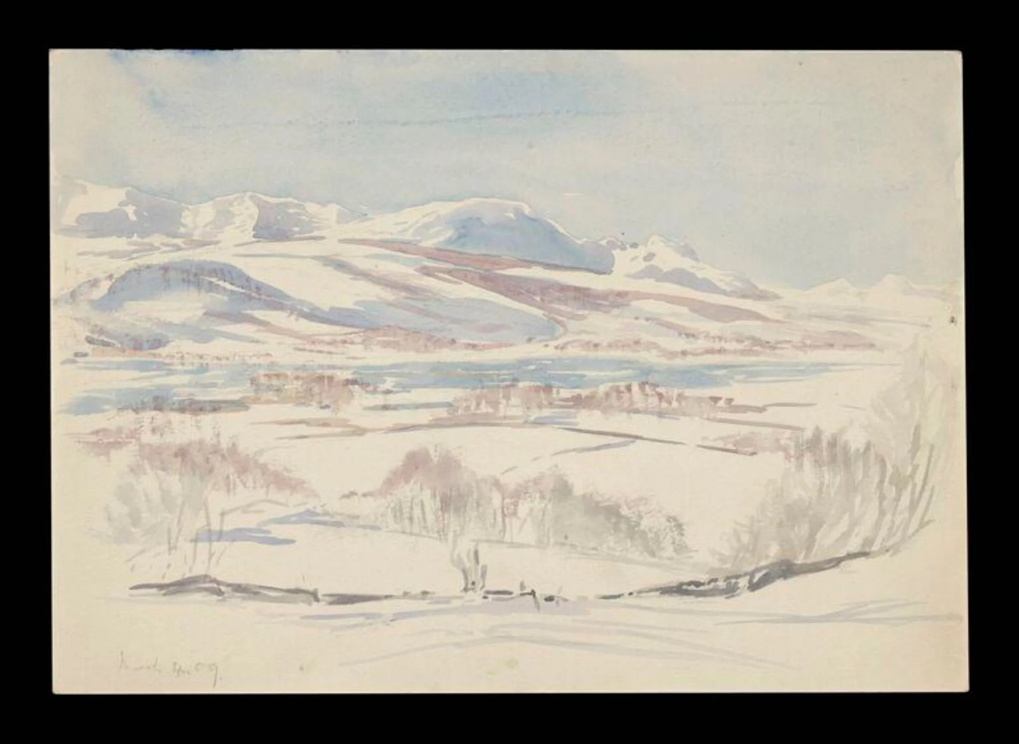 Mountains under snow, detail