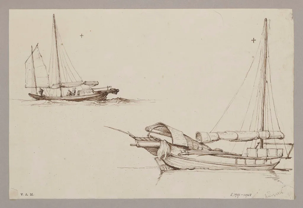 Small Chinese junks, by George Chinnery, 10