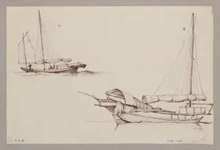 Small Chinese junks, by George Chinnery, 10