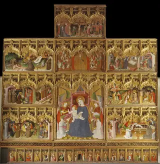 Altar Piece of the Lives of the Virgin and Saint Francis, by Nicolás Francés, unspecified, 1445