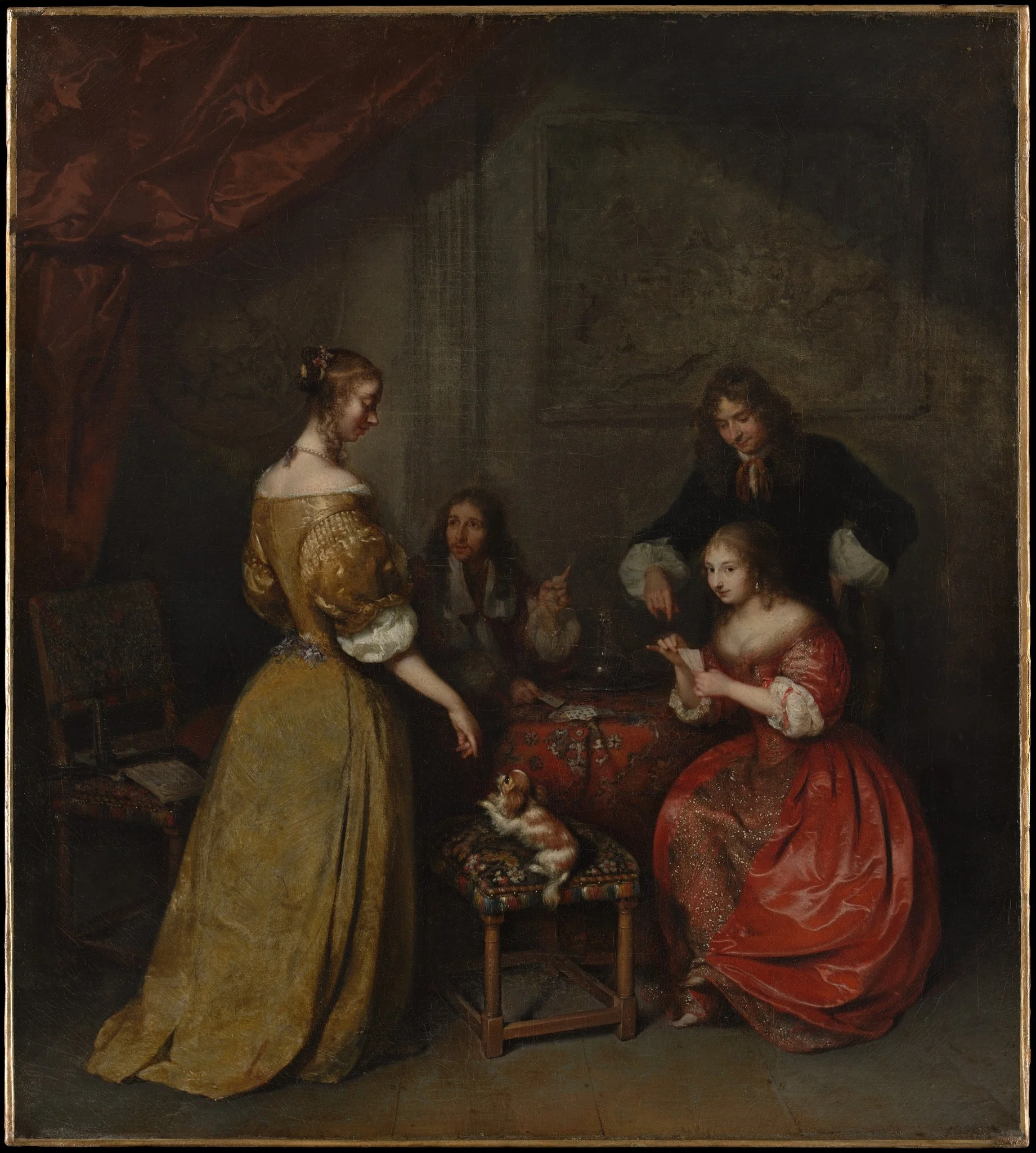 The Card Party, detail