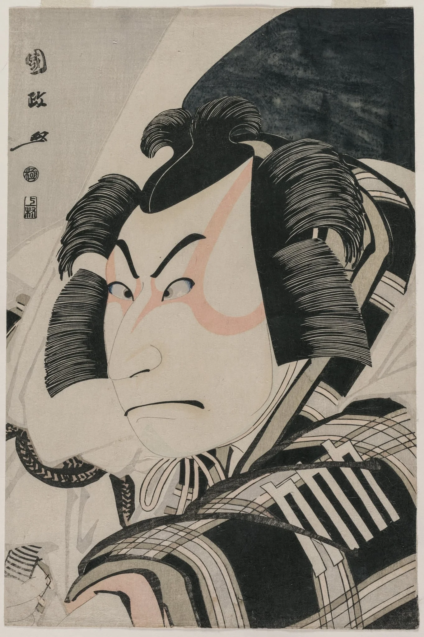 Nakamura Nakazo II as Matsuomaru in the Carriage-Stopping Scene, detail