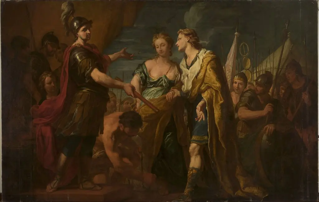Magnanimity of Scipio, by Antonio Molinari, oil, 1689