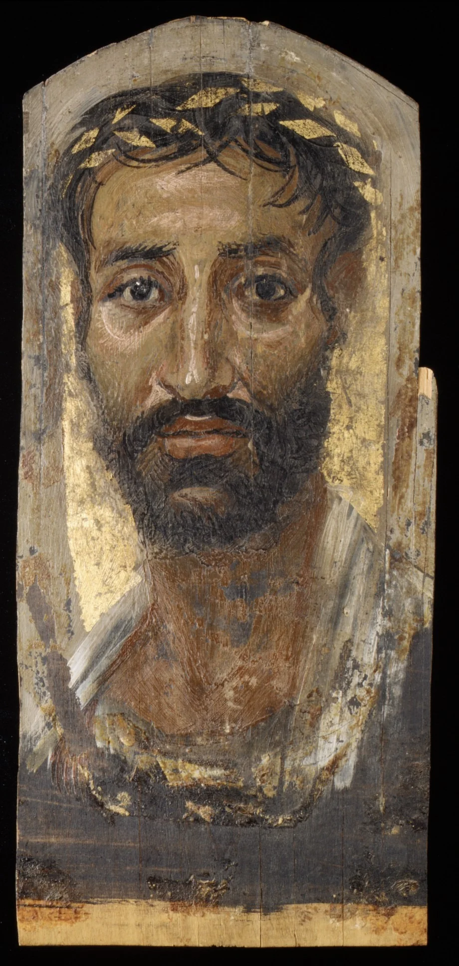 Portrait of a thin-faced man, detail