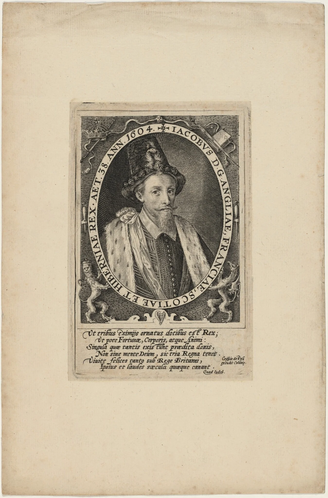 James I, King of England, detail